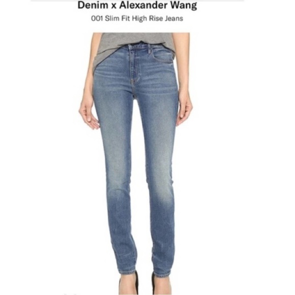Alexander Wang 001 Light indigo Fade Skinny Jeans Size 24 - Picture 1 of 8